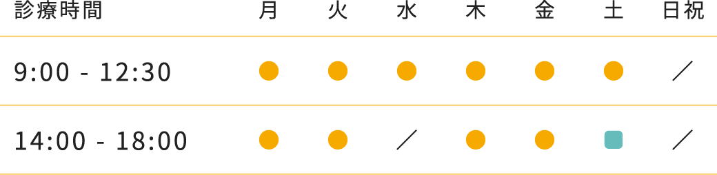 診察スケジュール